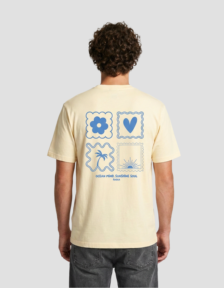 T-shirt RAZKA SUMMER BEIGE/BLEU