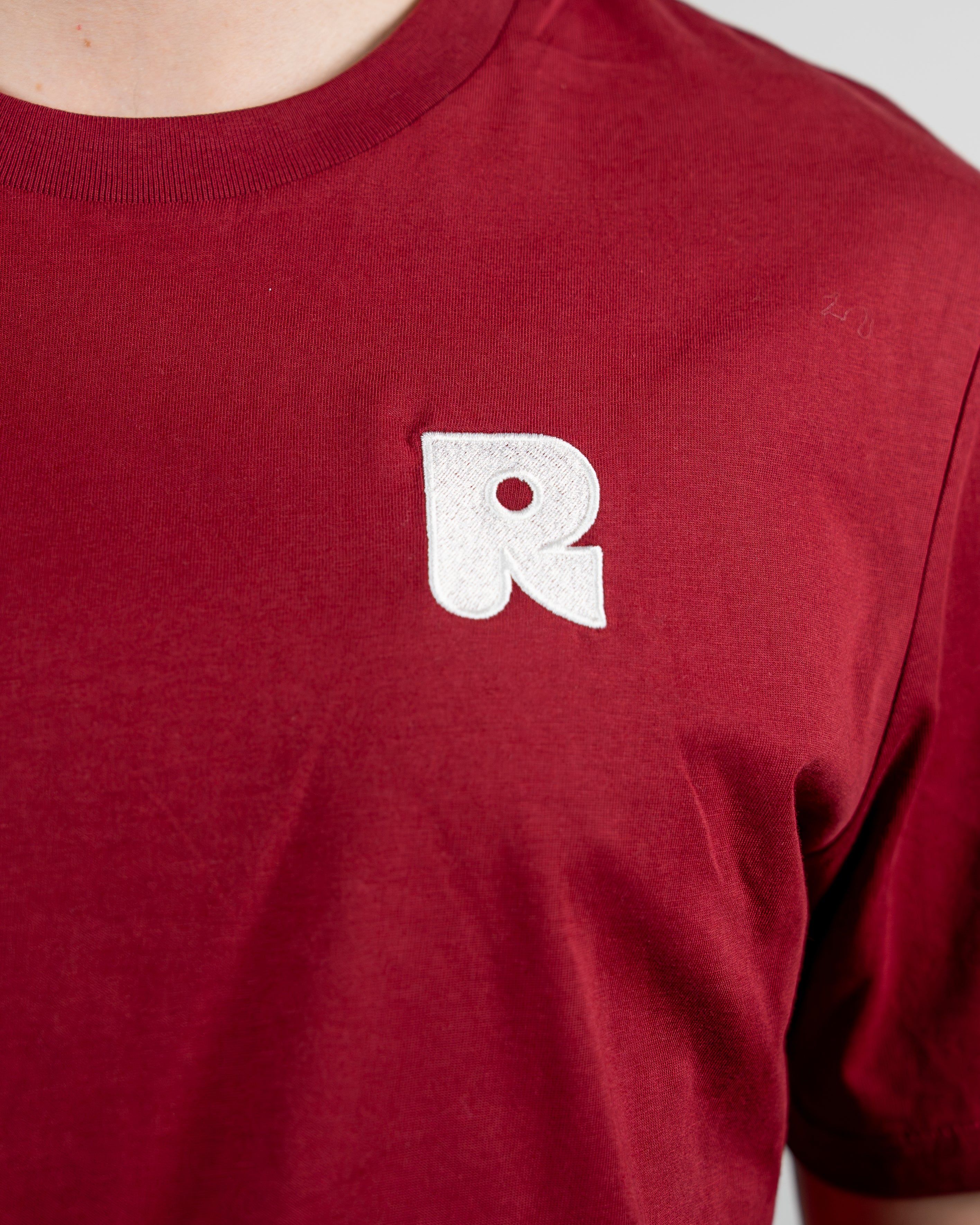 T-shirt ICONIQUE - ROUGE BORDEAUX & BEIGE