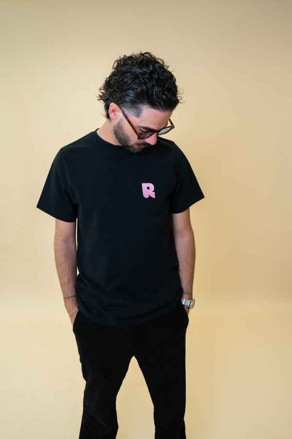 T-shirt ICONIQUE – Noir & Rose