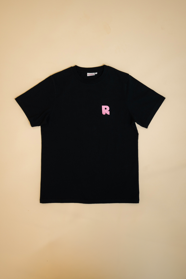 T-shirt ICONIQUE – Noir & Rose