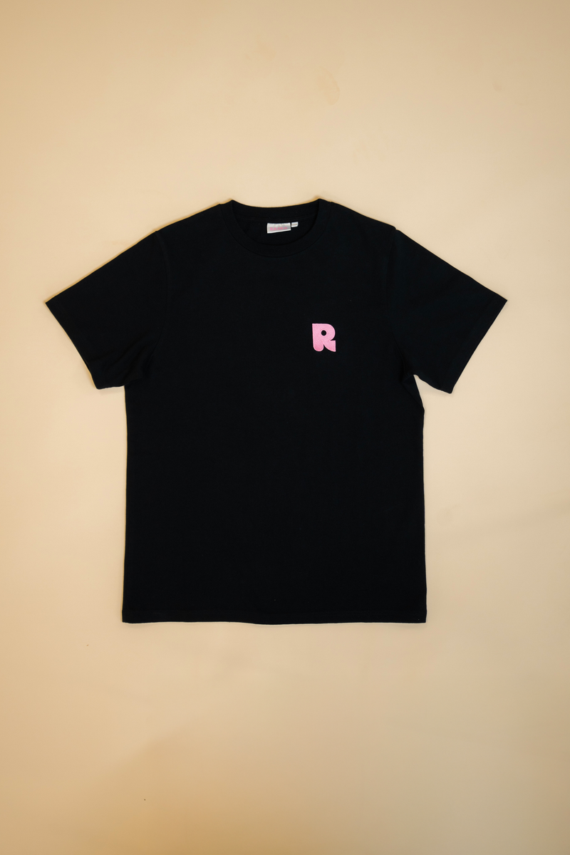 T-shirt ICONIQUE – Noir & Rose