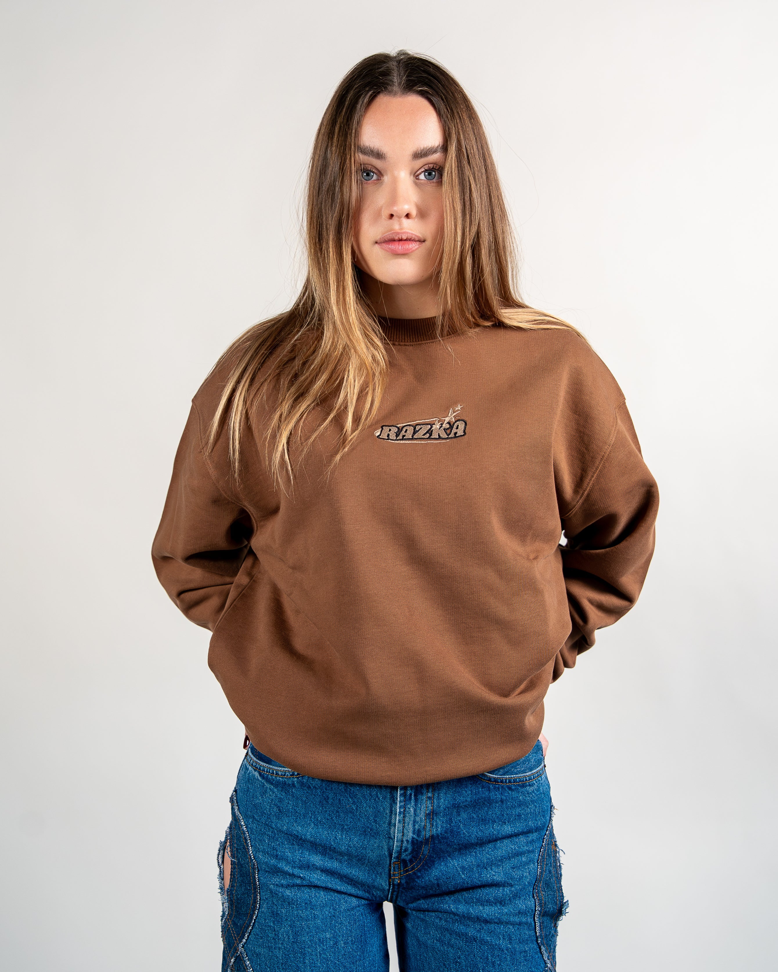 Pull OVERSIZE OLD LOGO - MARRON